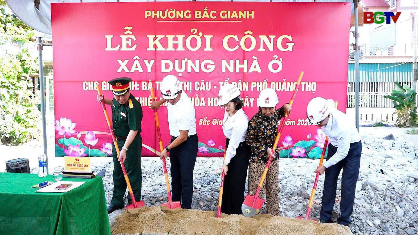 Phường Bắc Gianh khởi công xây dựng Nhà tình nghĩa cho gia đình bị hỏa hoạn